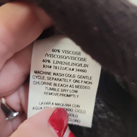 Eileen Fisher 2 Piece Tweed Linen Blend Top and Pencil Skirt Large Mocha USA - Picture 8 of 8